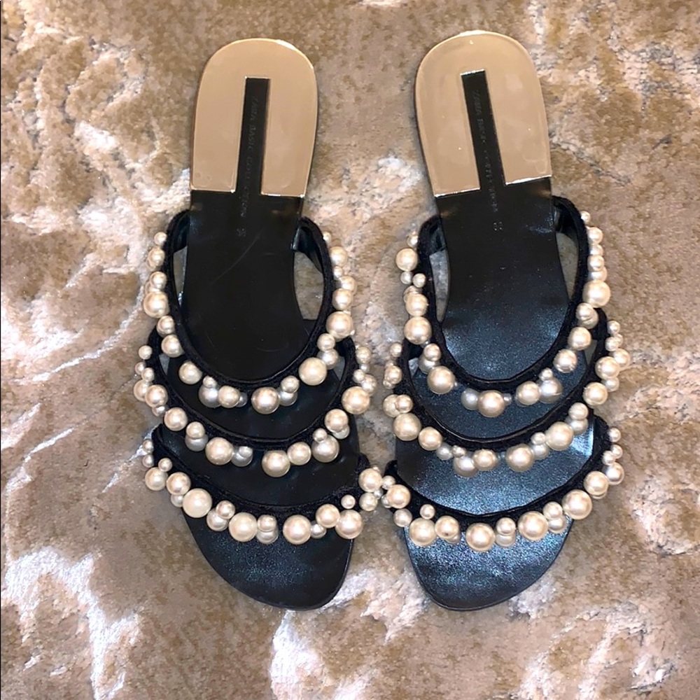 Zara pearl sandals